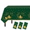3 Pack Ramadan Mubarak Tablecloths for Eid Mubarak Decorations, 54" x 108" Plastic Disposable Happiness Ramadan Eid Al-fitr Party Table Covers for Rectangle Tables Ramadan Party Favors(Green)